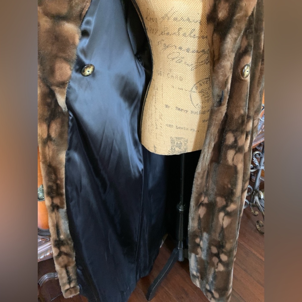 Vintage Epic 30's-inspired Gatsby-inspired Full Length Exotic Faux Fur Long Coat - Picture 8 of 16